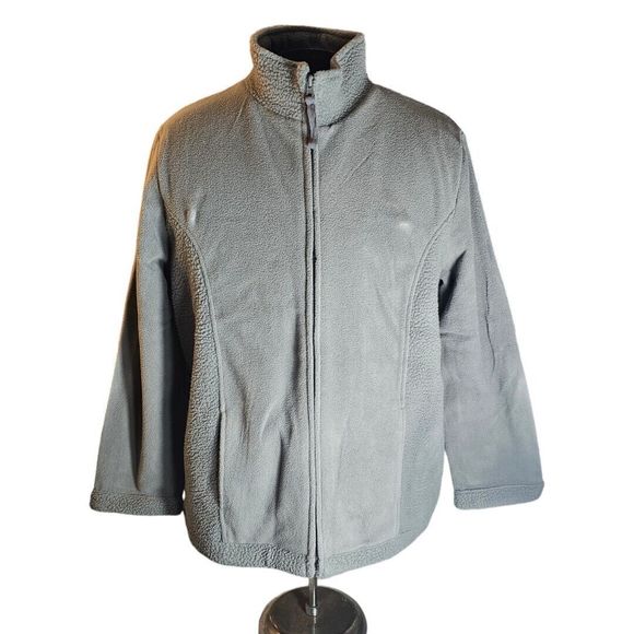 sl sport Tops - SL Sport Activewear Women's SZ 1X Full Zip Sherpa Gray Active Jacket Gray NWT